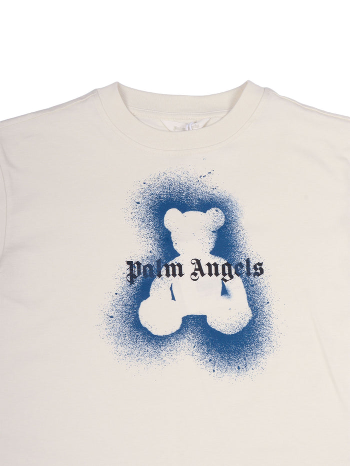 Logo Reg. T-Shirt Boy White Cotton Short Sleeves