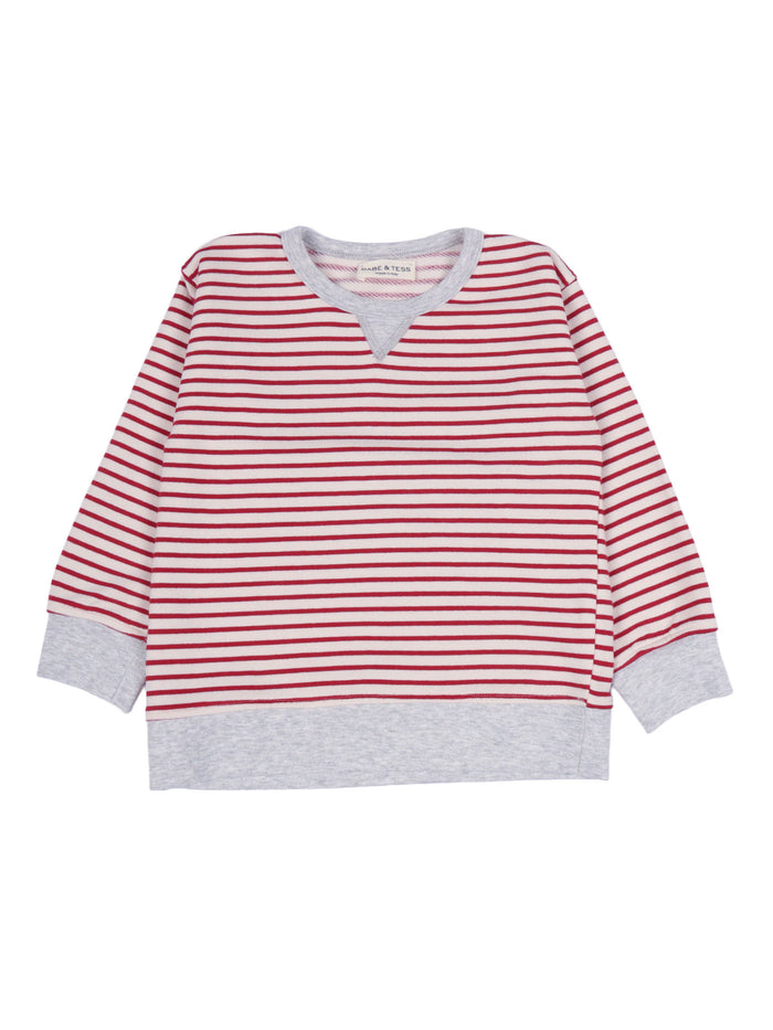 Tito Sweatshirt Red Cotton Polyamide Elastane