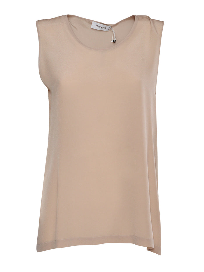 SILK TANK TOP Beige