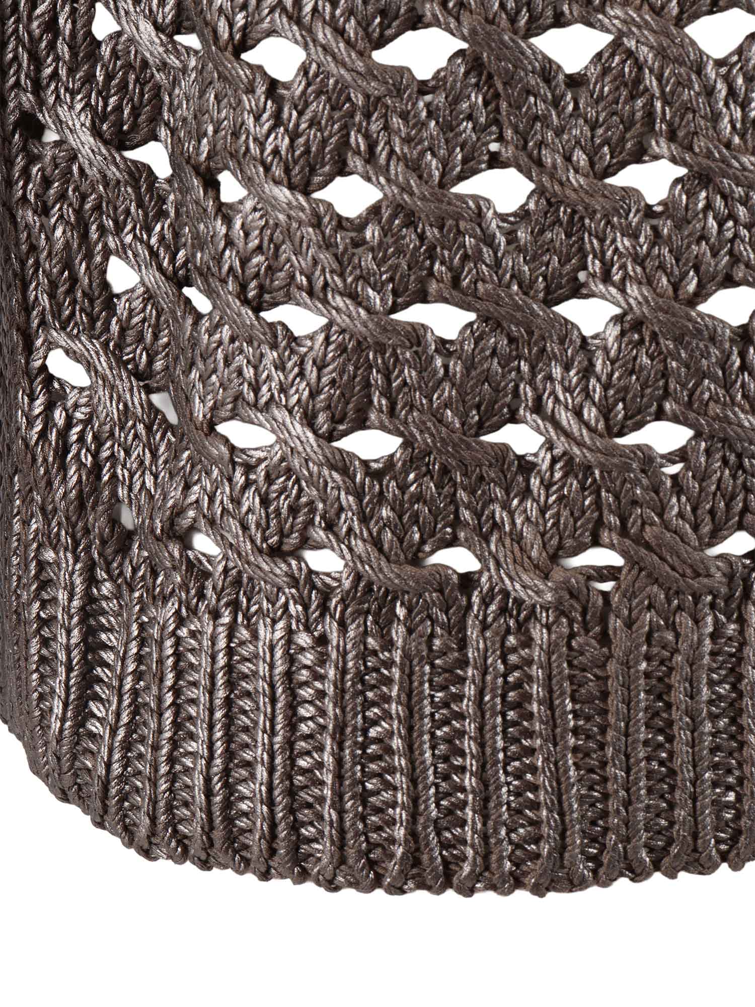 KNITTED TOP Brown Cotton