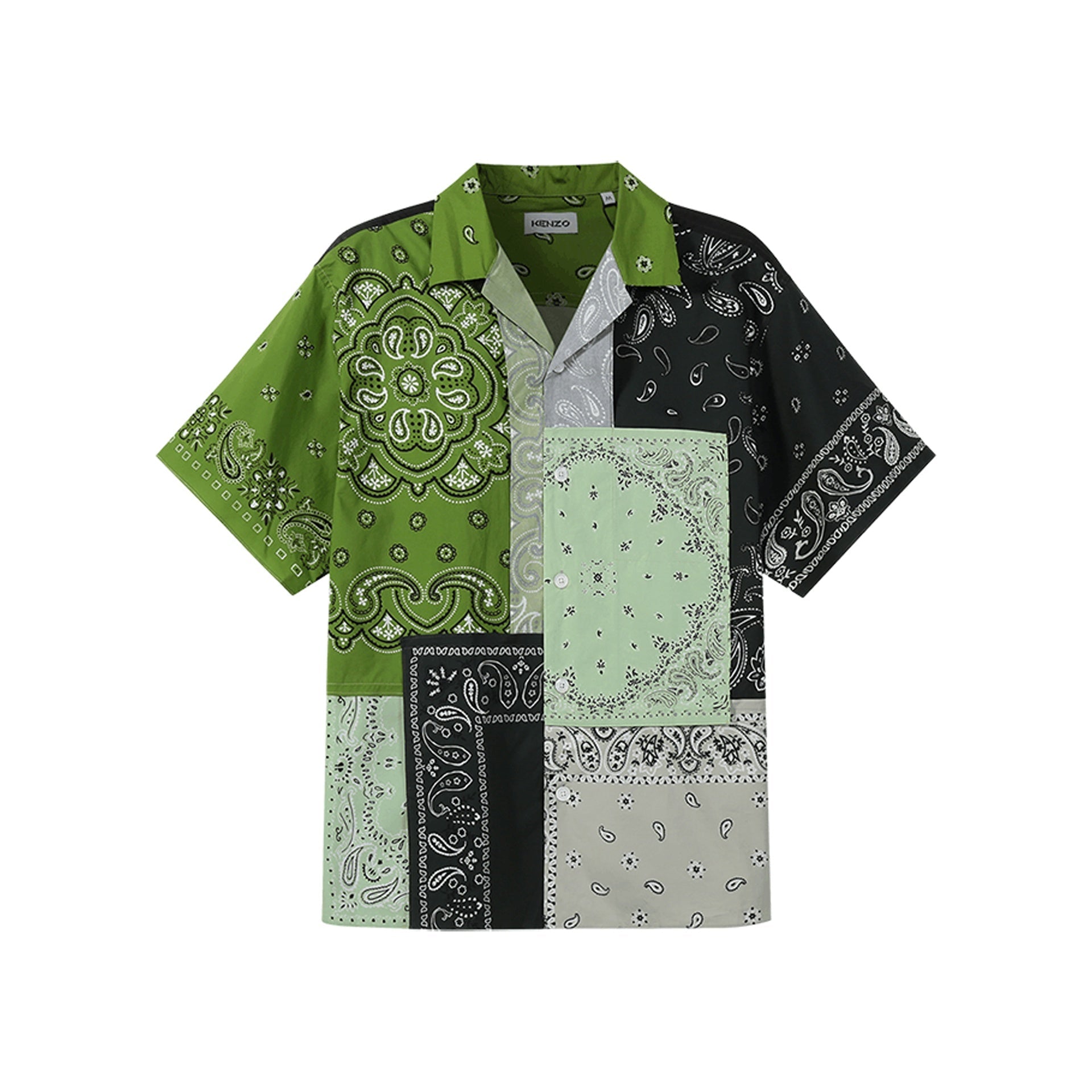 Patchwork Cotton Shirt Green