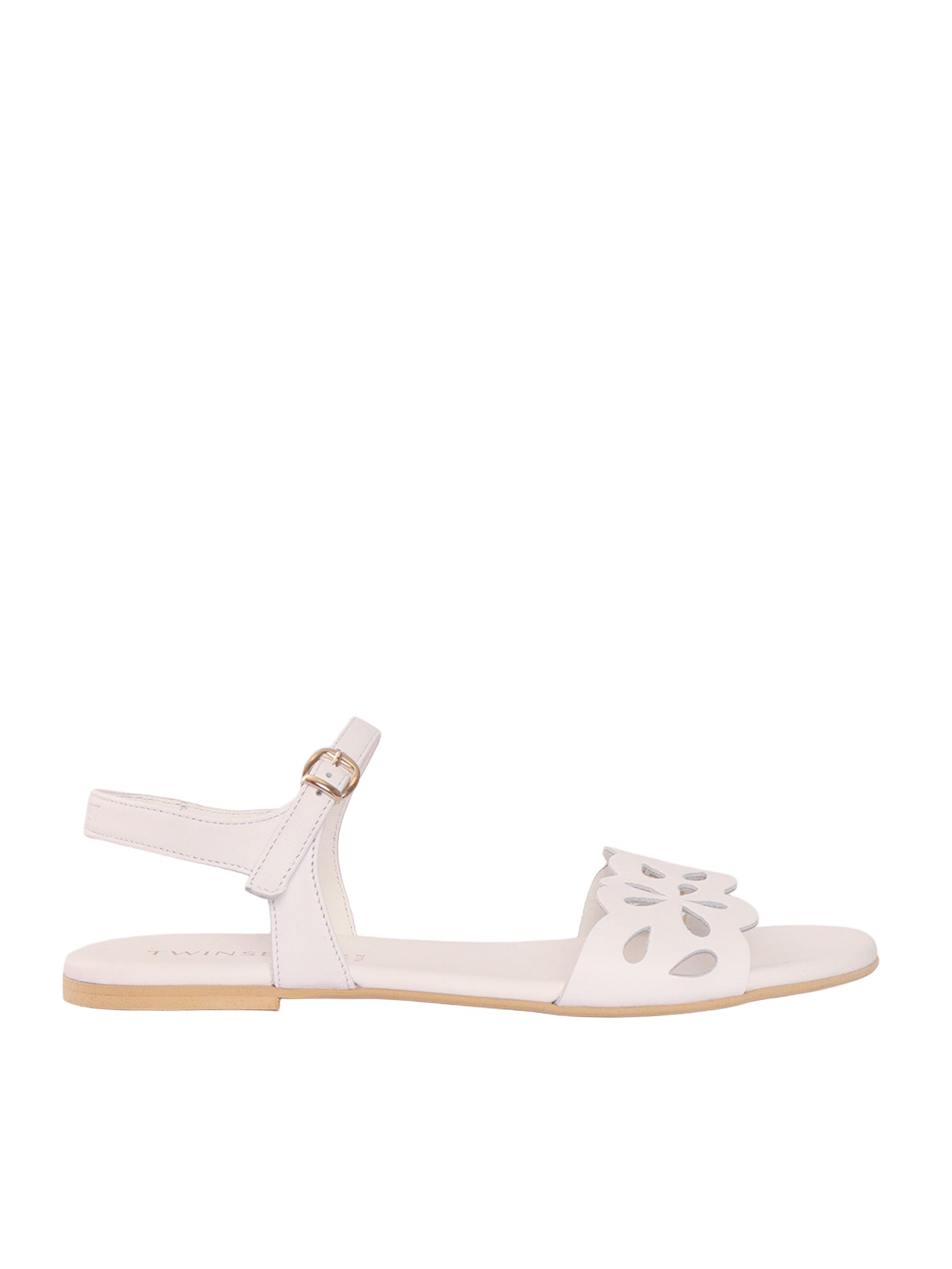 SANDALS White Polyurethane Sla Elastane