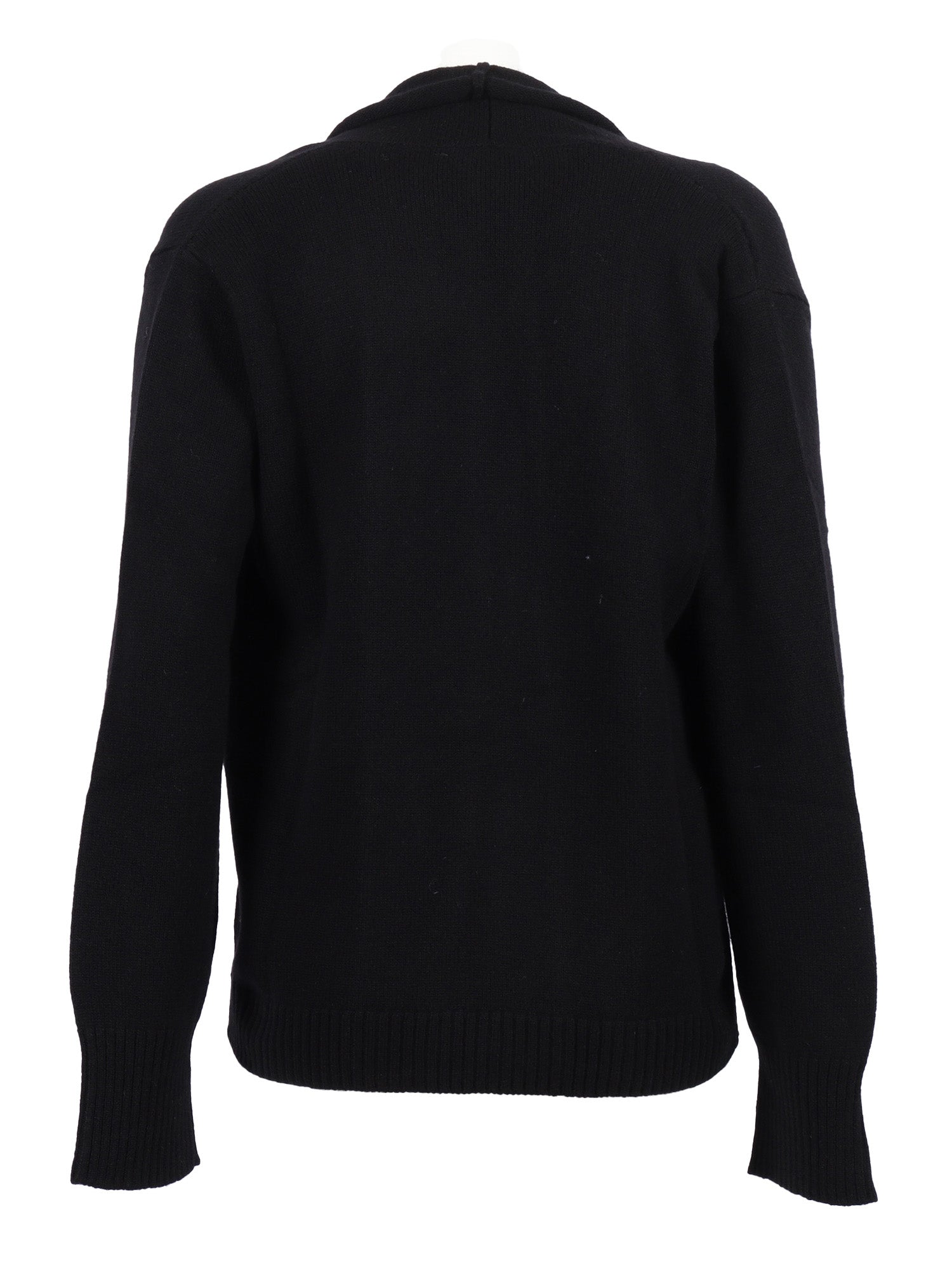 Jacket With Buttons Black Wool Cashmere