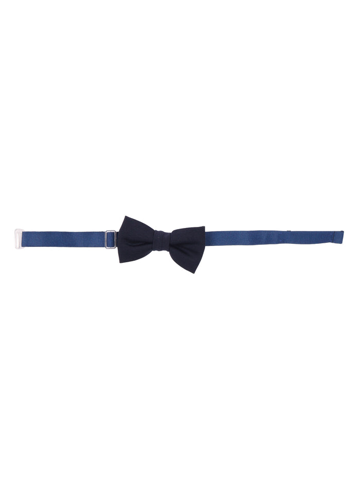 Papillon Blue Cotton Polyamide Elastane Bow Tie