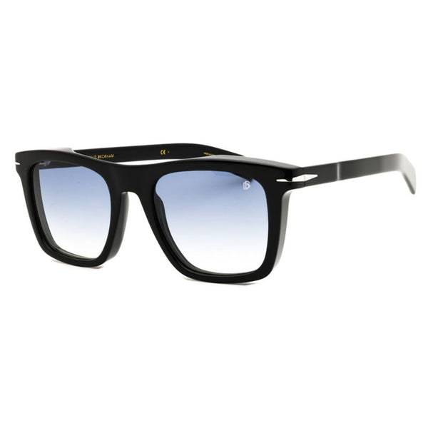 David Beckham Sunglasses Square Full Rim, Black Silver Frame And Dark Blue Gradient Lens Db7000-S0bsc08