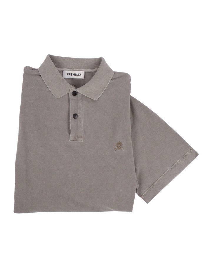 T-Shirt Military Green Grey Cotton Short Sleeves