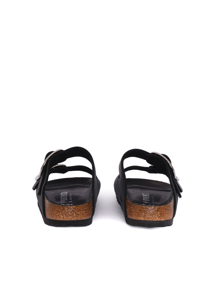 Arizona Big Buckle black, Oiled Leather Sole In Eva Sandal