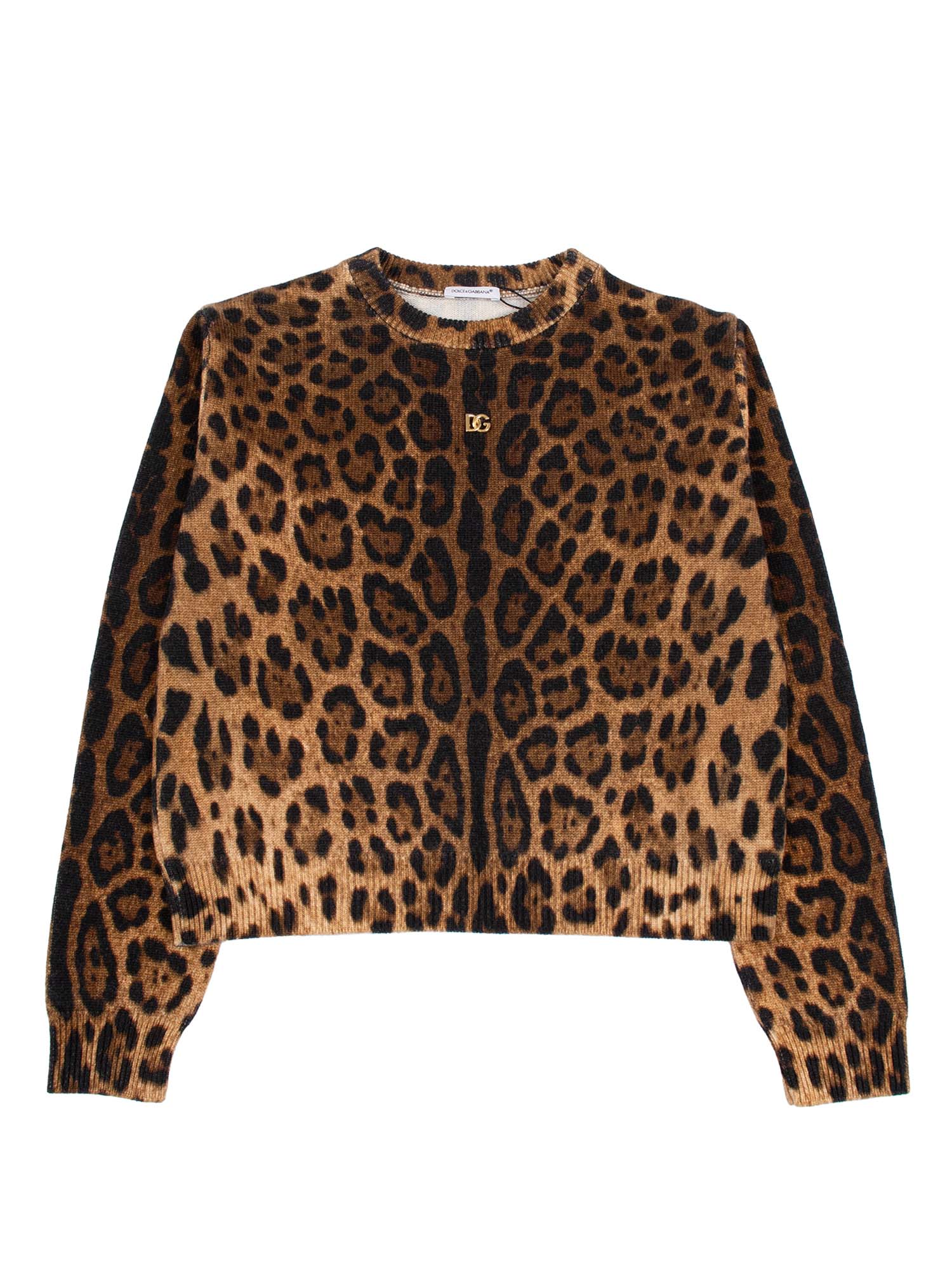 Crewneck Pullover Brown Virgin Wool