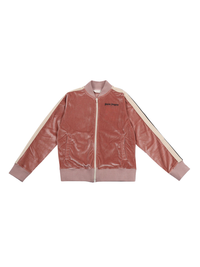 Pa Chenille Track Jkt Antique Rose Black Pink Short Puffer