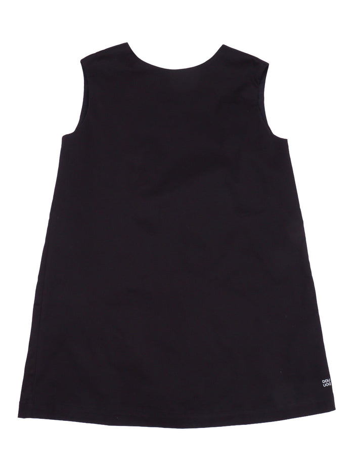 Woven Dress Black Cotton Elastane Lining