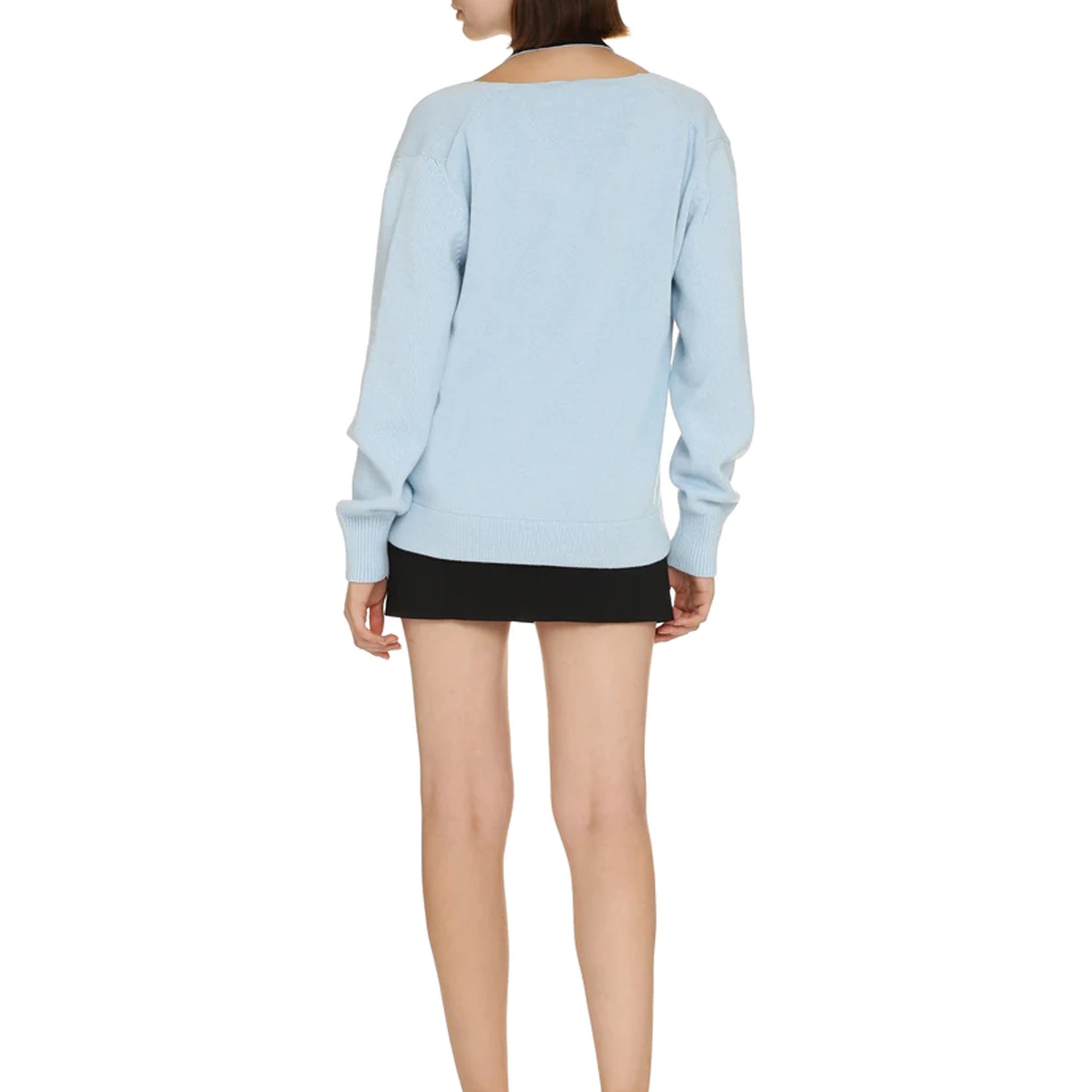 Wool And Cashmere Cardigan Blue