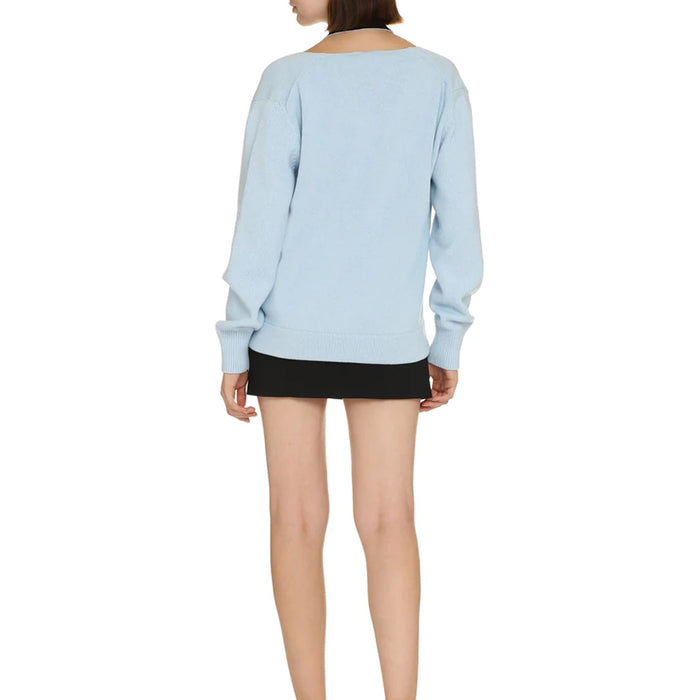 Wool And Cashmere Cardigan Blue