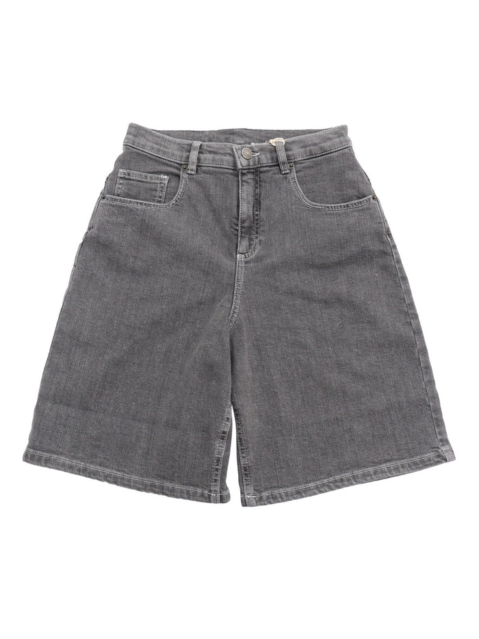 SHORTS Grey Cotton Elastane