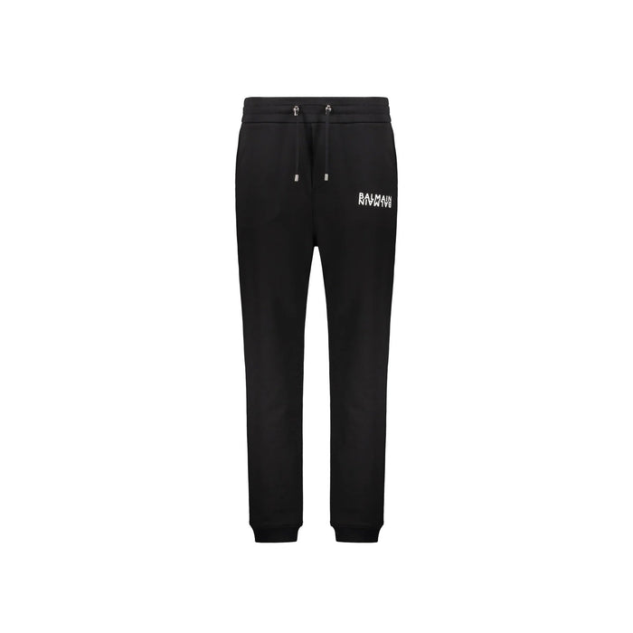 Logo Jogging Pants Black Cotton