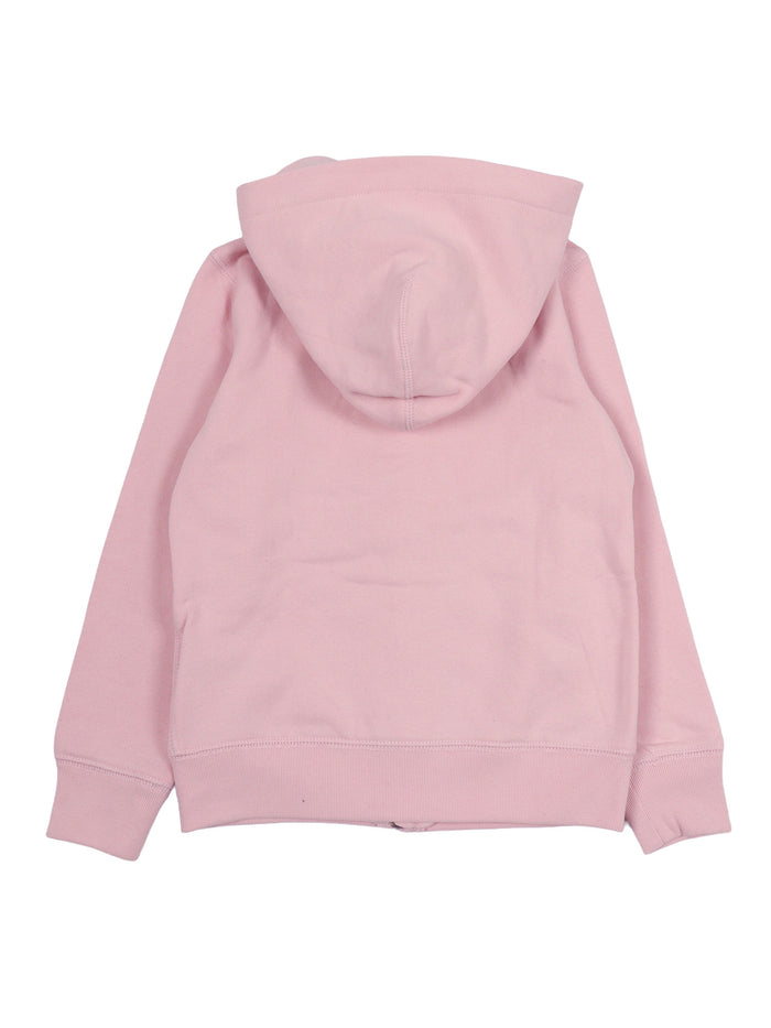 Fz Hoodie-Tops-Knit Pink Cotton Polyester Sweatshirt