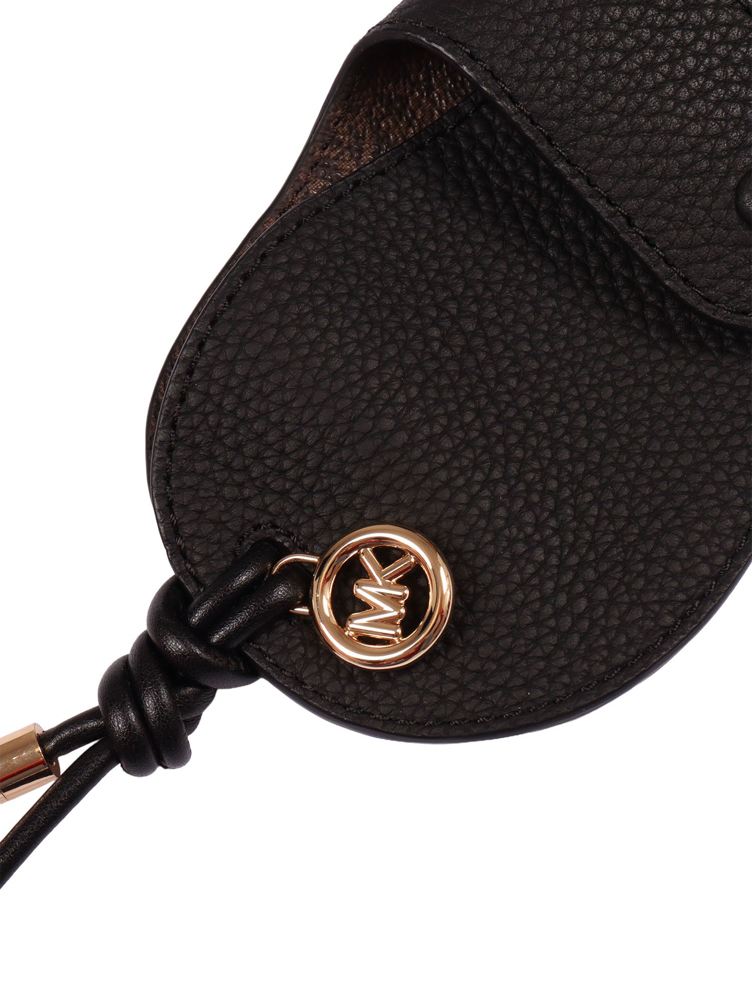 SUNGLASS CASE LANYARD Black Cow Leather Handbag