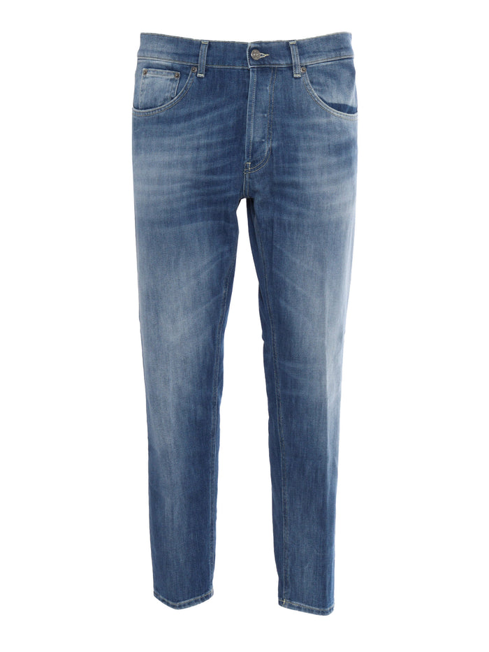 Dian Pants Blue Cotton Elastomultiester Jean