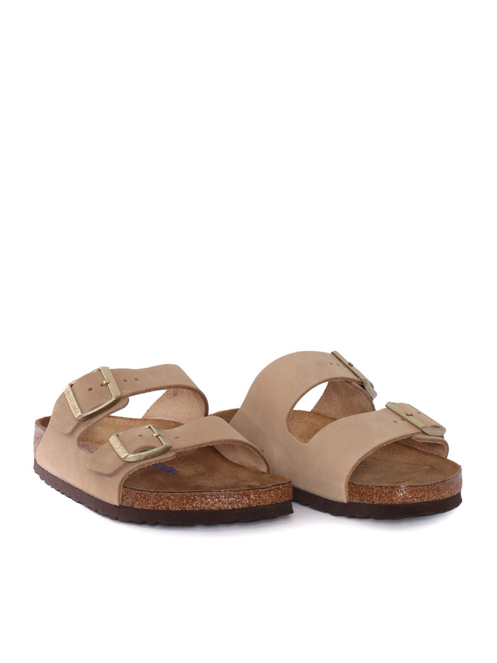 Arizona SFB sandcastle, Nubuck Leather Beige Sole In Eva Sandal