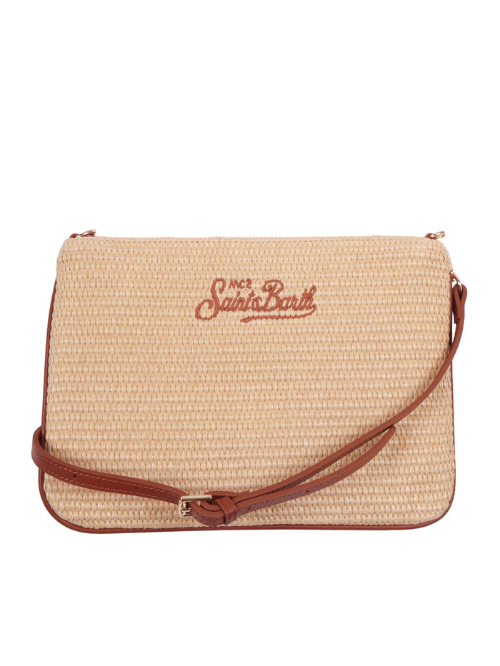 Parisienne Straw-1118 Emb Beige Paper Polyurethane Handbag