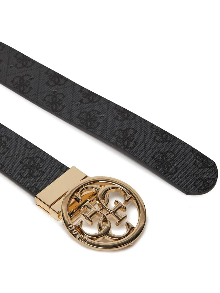 Guess Belt Coal Logo Polyester Accessories /