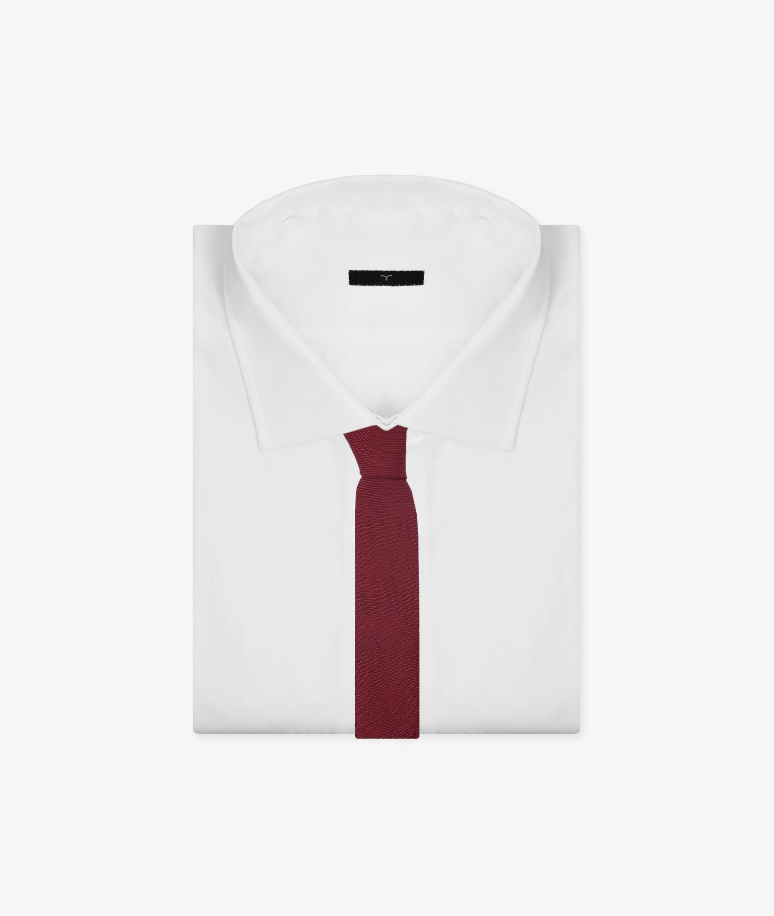 Classic Tricot Tie Red Knitted