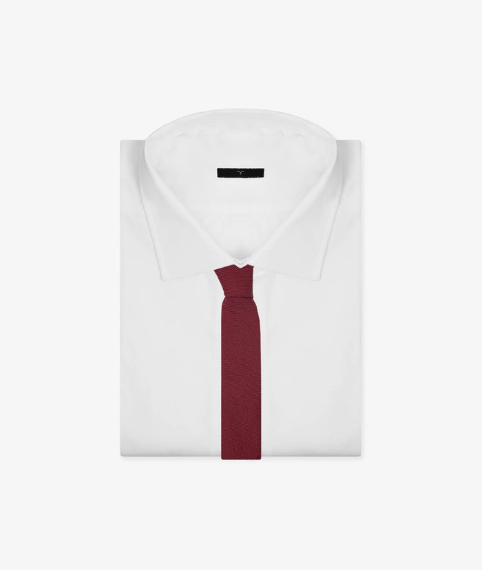 Classic Tricot Tie Red Knitted