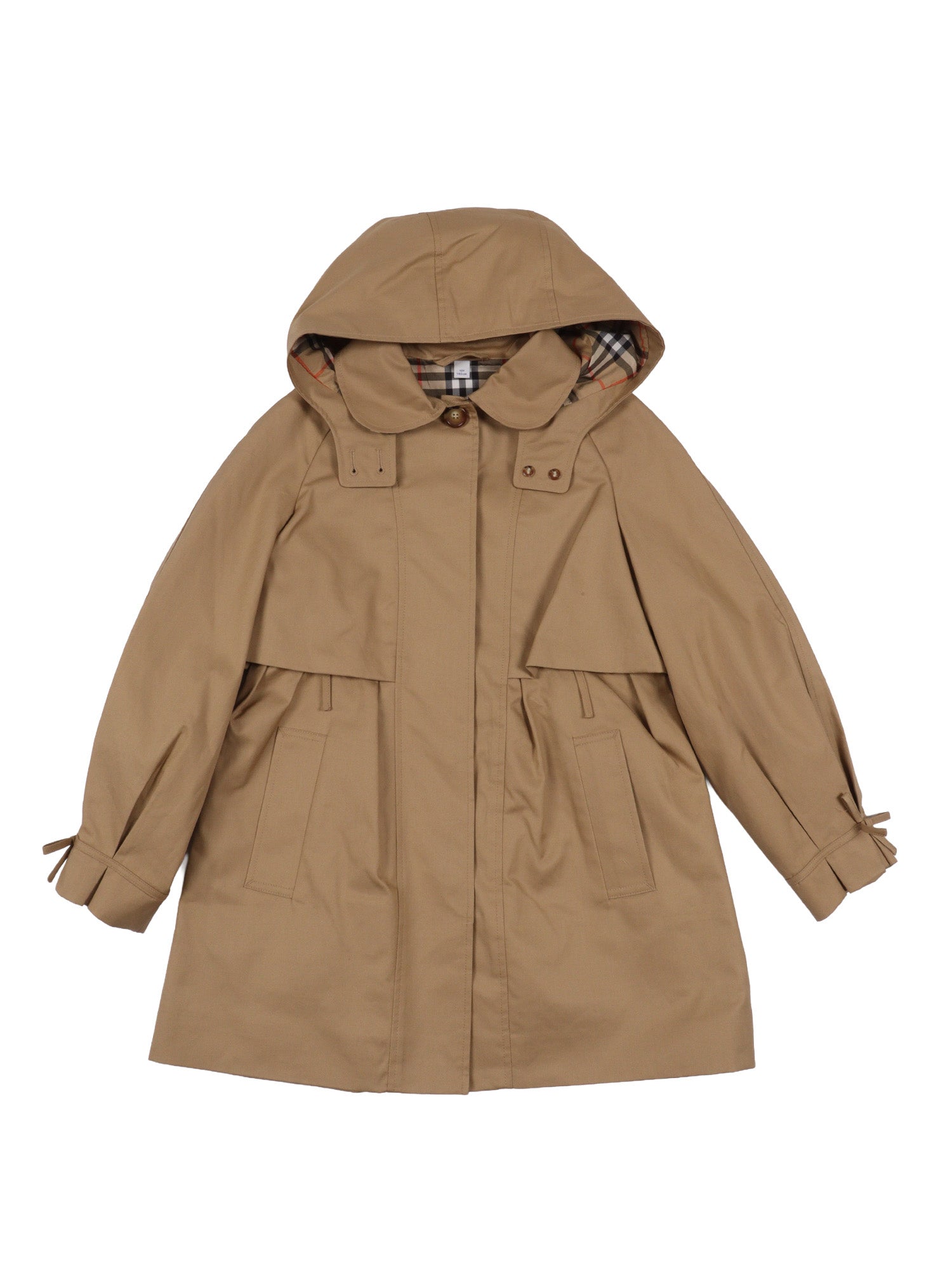 Kid Girl Trenches Beige Cotton Trench-raincoat