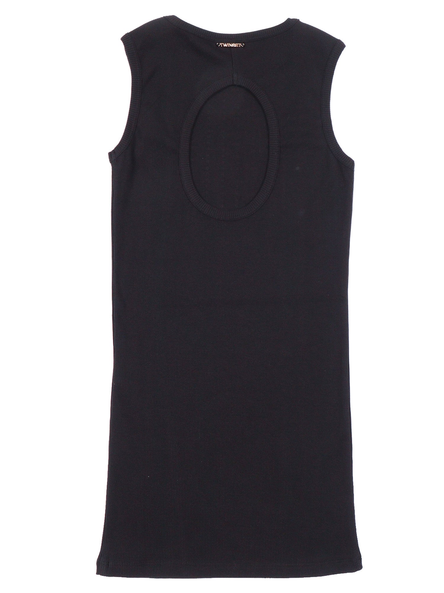DRESS Black Cotton Elastane