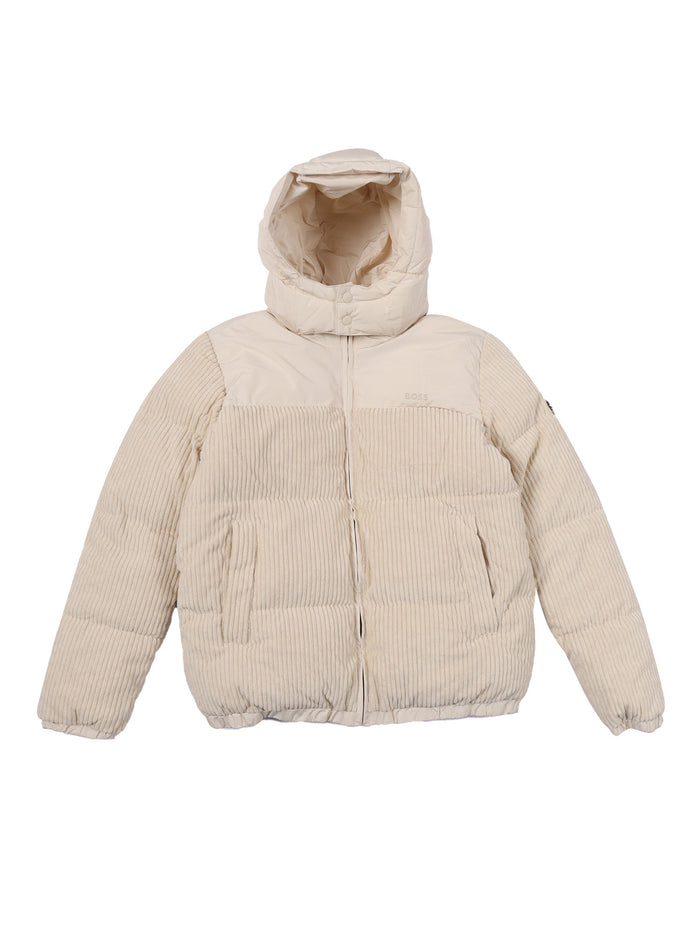 PUFFER JACKET Beige Polyester Fabric 2 Short