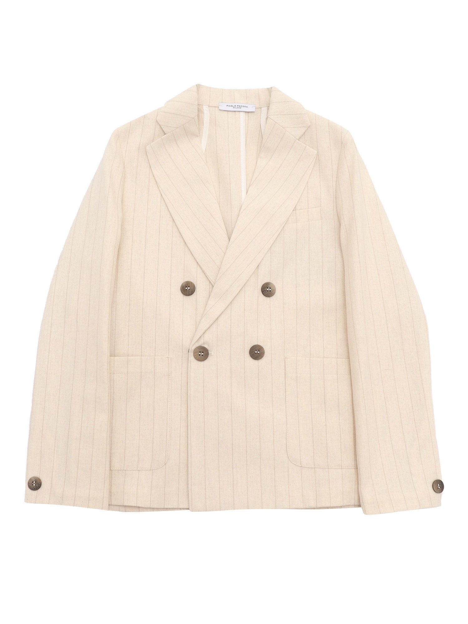 BOY DOUBLE BREASTED JACKET White Cotton Polyester
