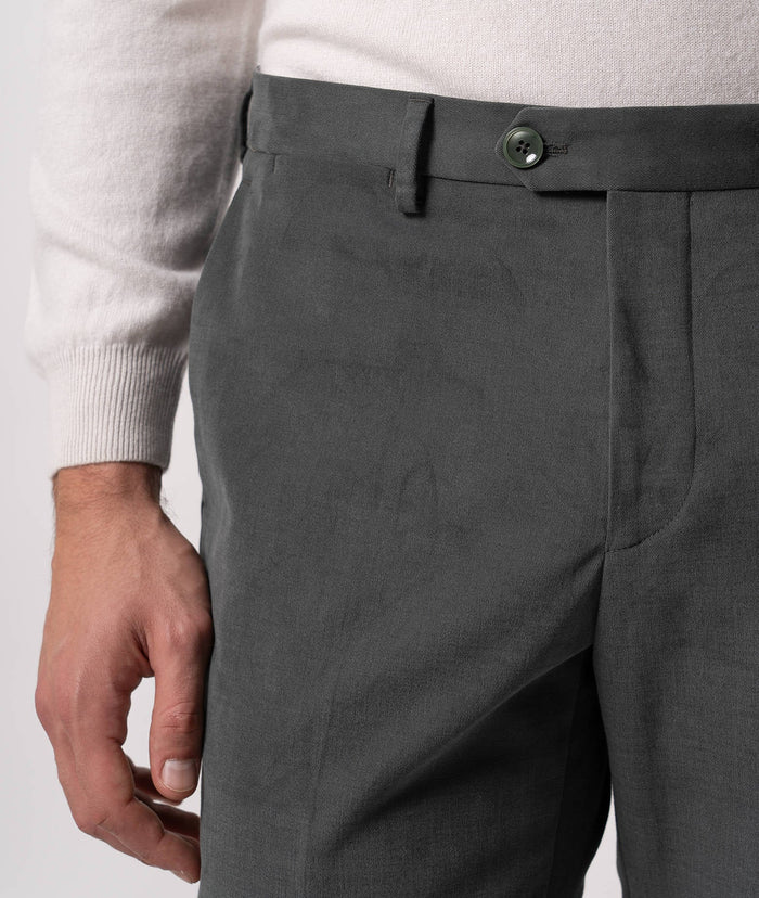 Cotton Chino Megeve Olive Sportswear Trousers