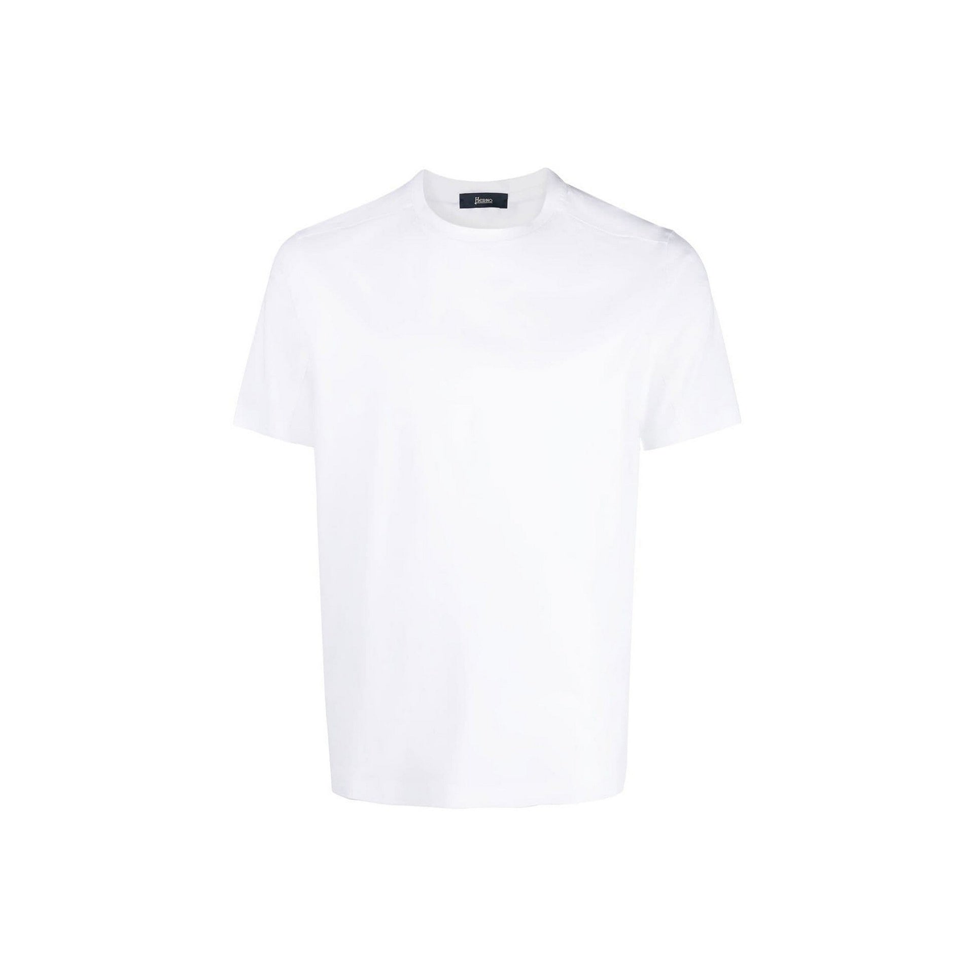 Herno Cotton Blend T-Shirt White Elastane