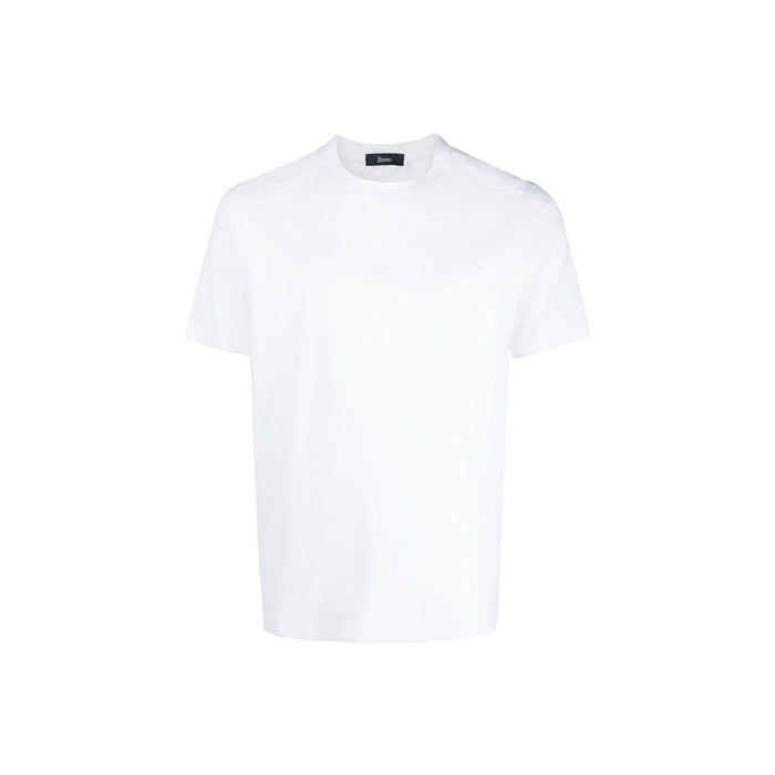 Herno Cotton Blend T-Shirt White Elastane