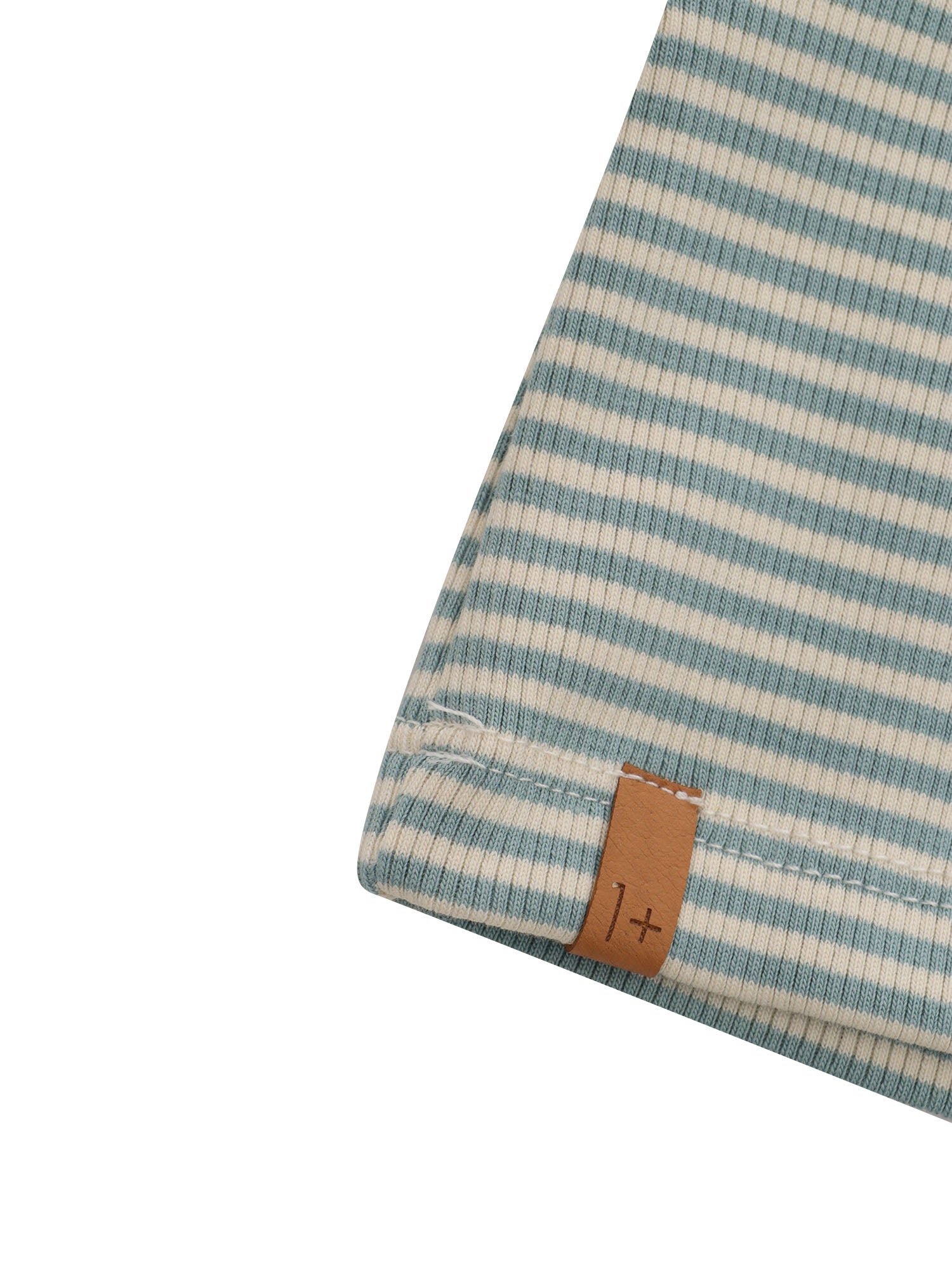 Striped T-shirt Grey Cotton Elastane Short Sleeves