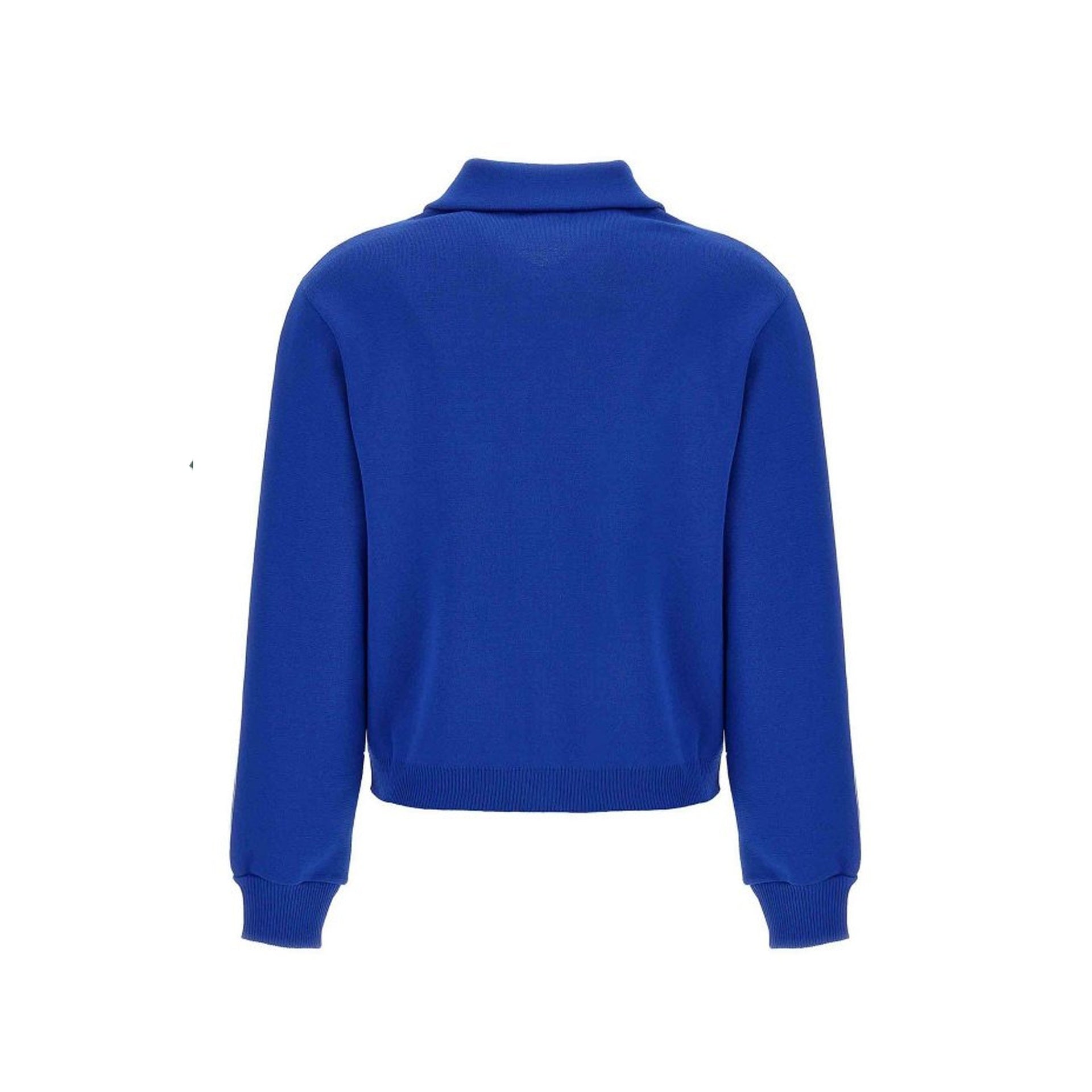 Autry Side Band Cardigan Blue Nylon Viscose