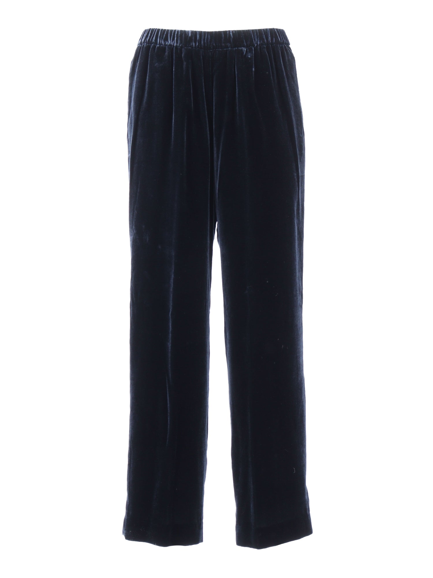 WOMAN PANTS Blue Viscose Silk