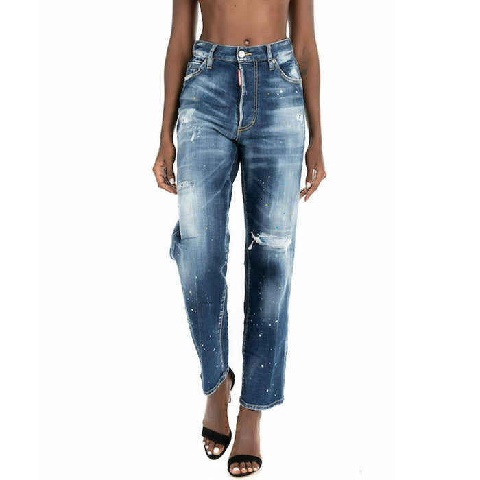 Dsquared Boston Denim Jeans Blue Cotton Elastane