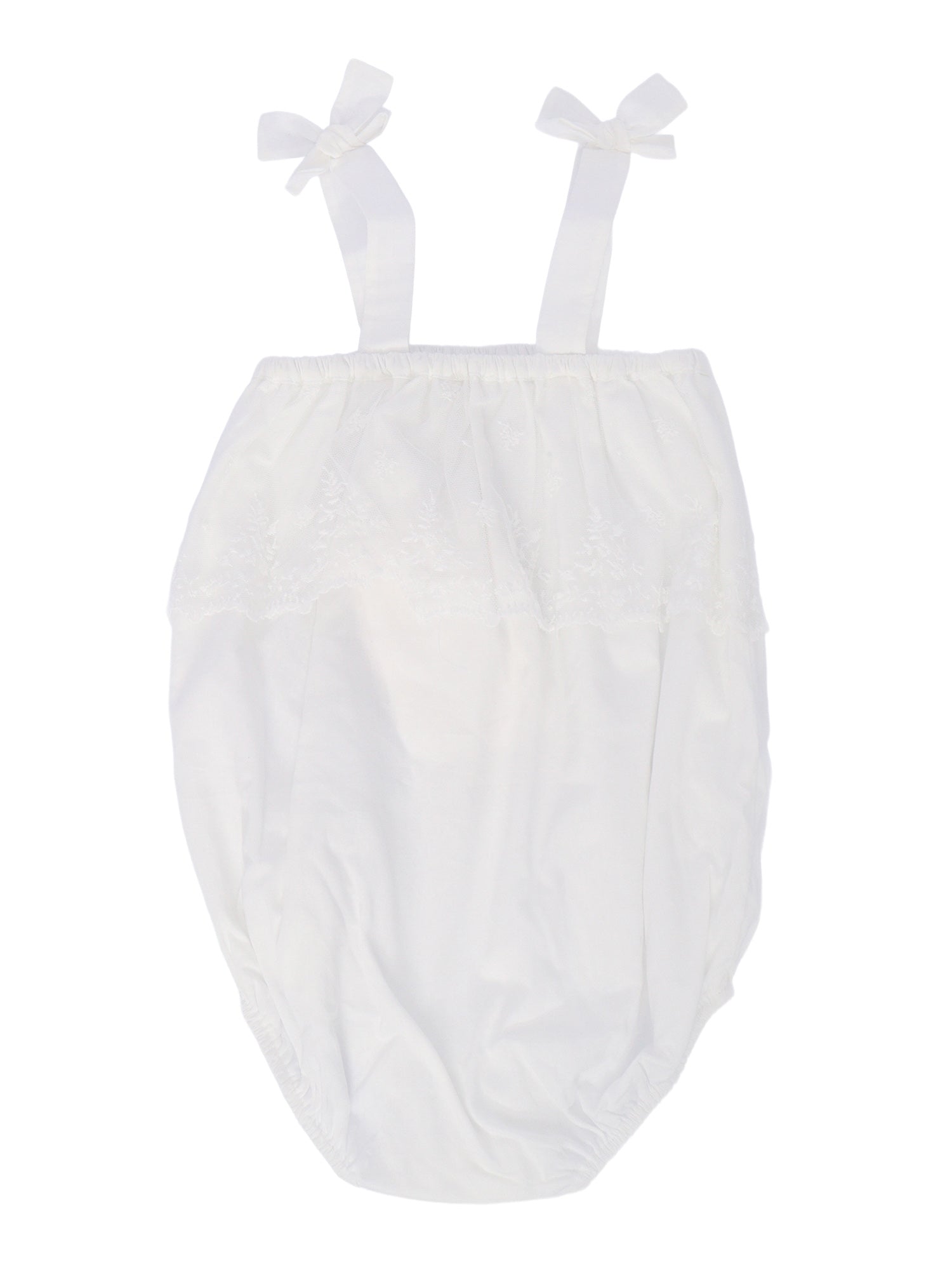 Romper + Cap White Cotton Fabric 2 Polyamide Gift Box