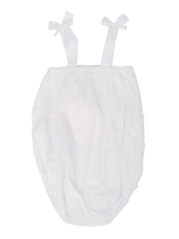 Romper + Cap White Cotton Fabric 2 Polyamide Gift Box