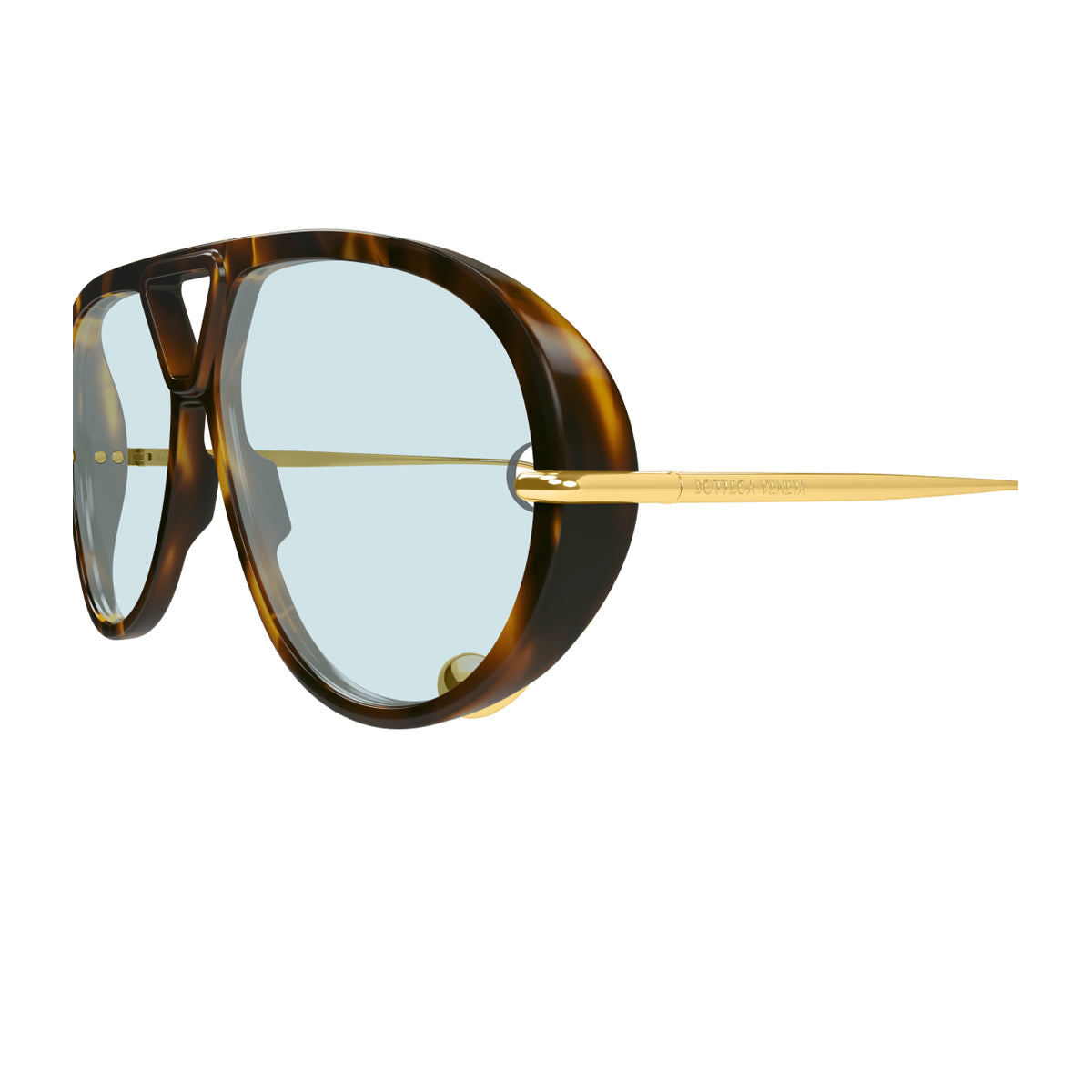 Bottega Veneta BV1273S Linea Unapologetic 007 Havana Gold Green Marrone Acetate/metal Occhiali Da Sole