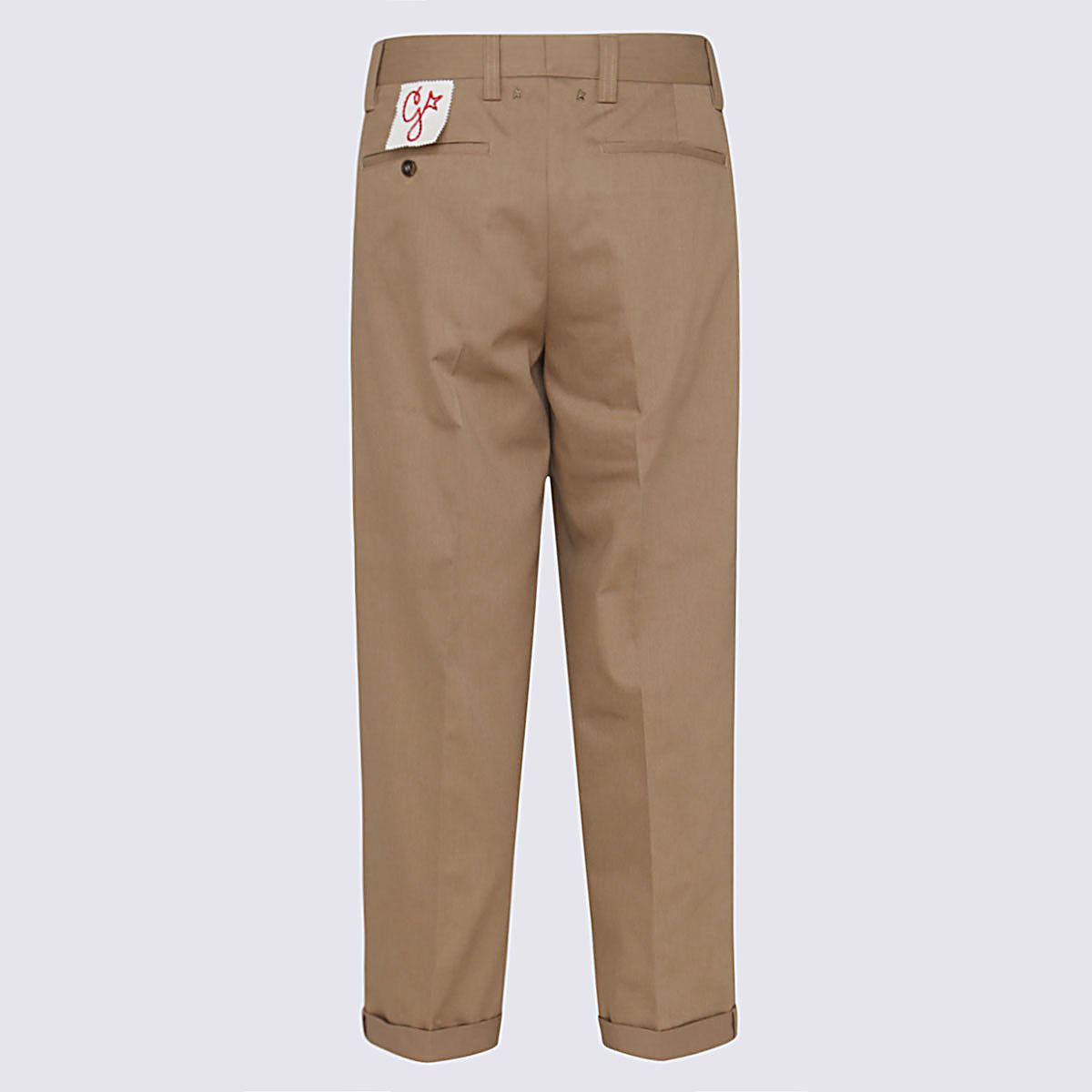 Golden Goose Trousers Khaki Beige _co Pl Em