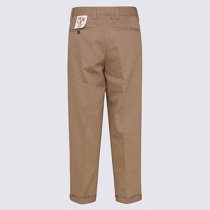 Golden Goose Trousers Khaki Beige _co Pl Em