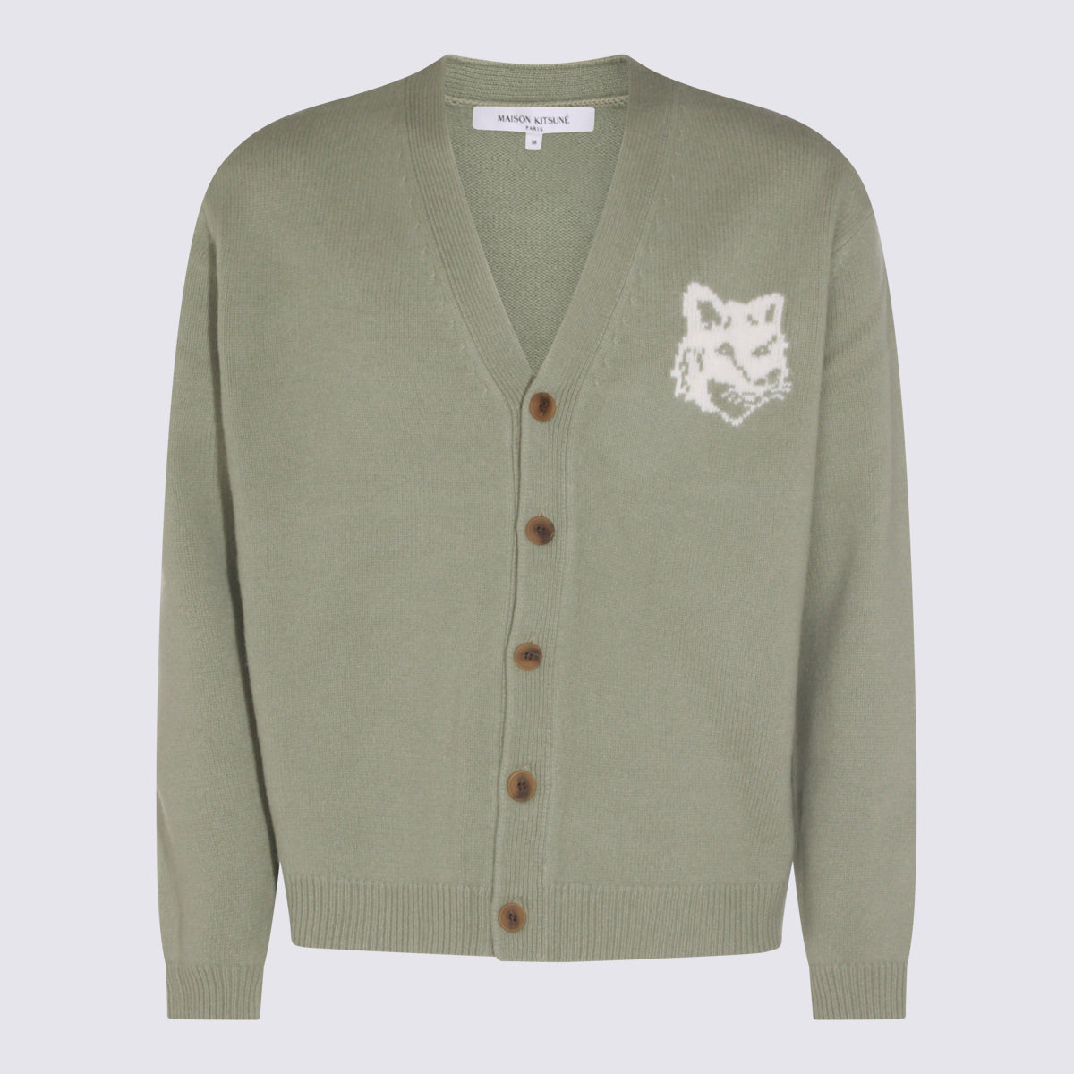 MAISON KITSUNE Sweaters Sage Green/ecru _wo