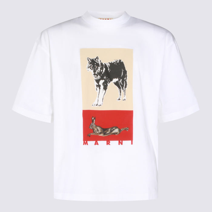 Marni T-shirts and Polos Lily White _100 % Co
