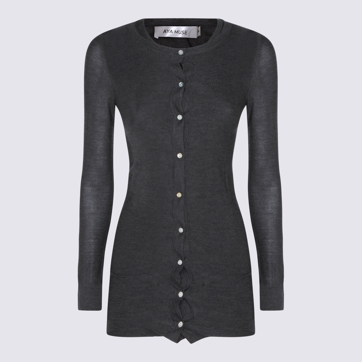 AYA MUSE Dresses Charcoal Silk Cashmere