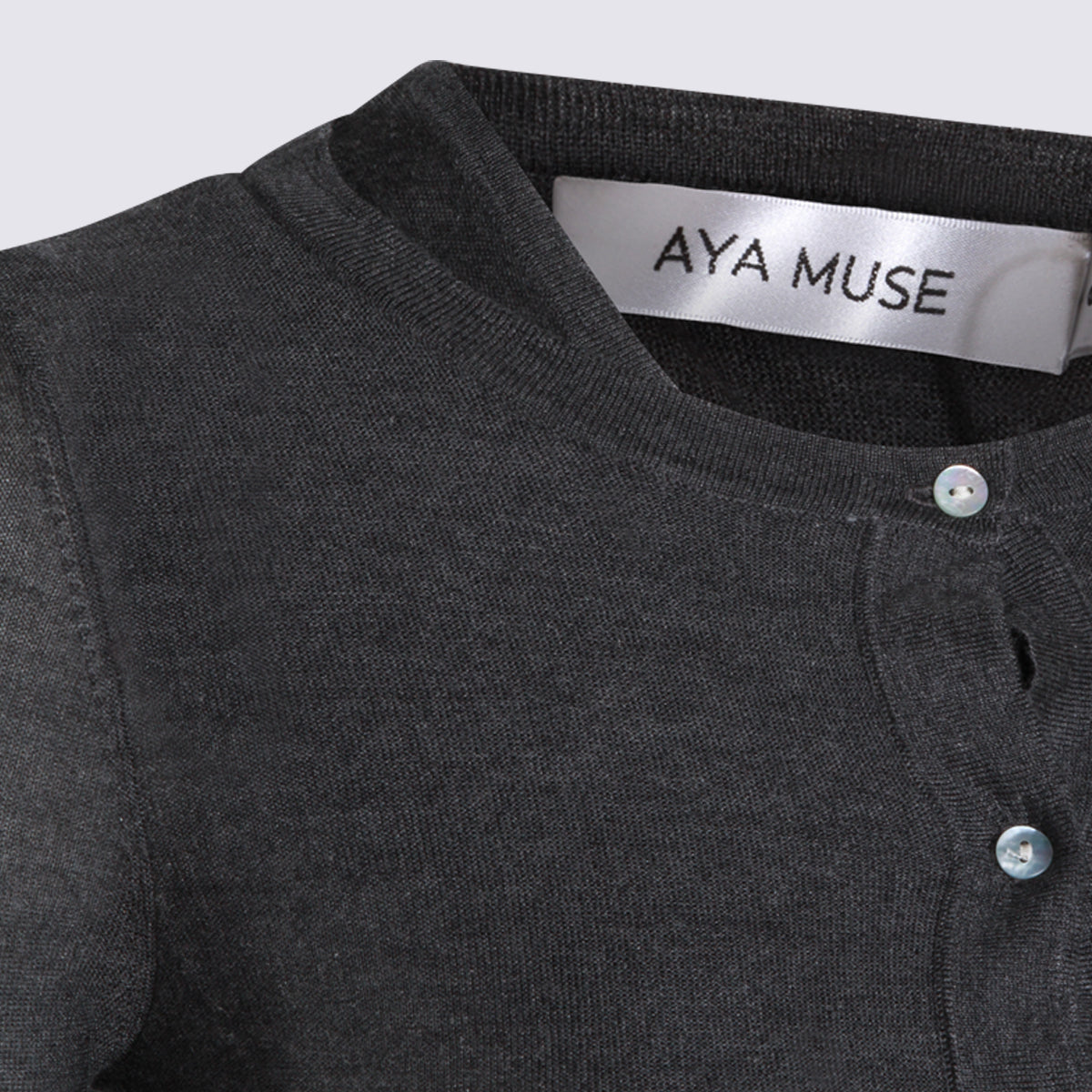AYA MUSE Dresses Charcoal Silk Cashmere