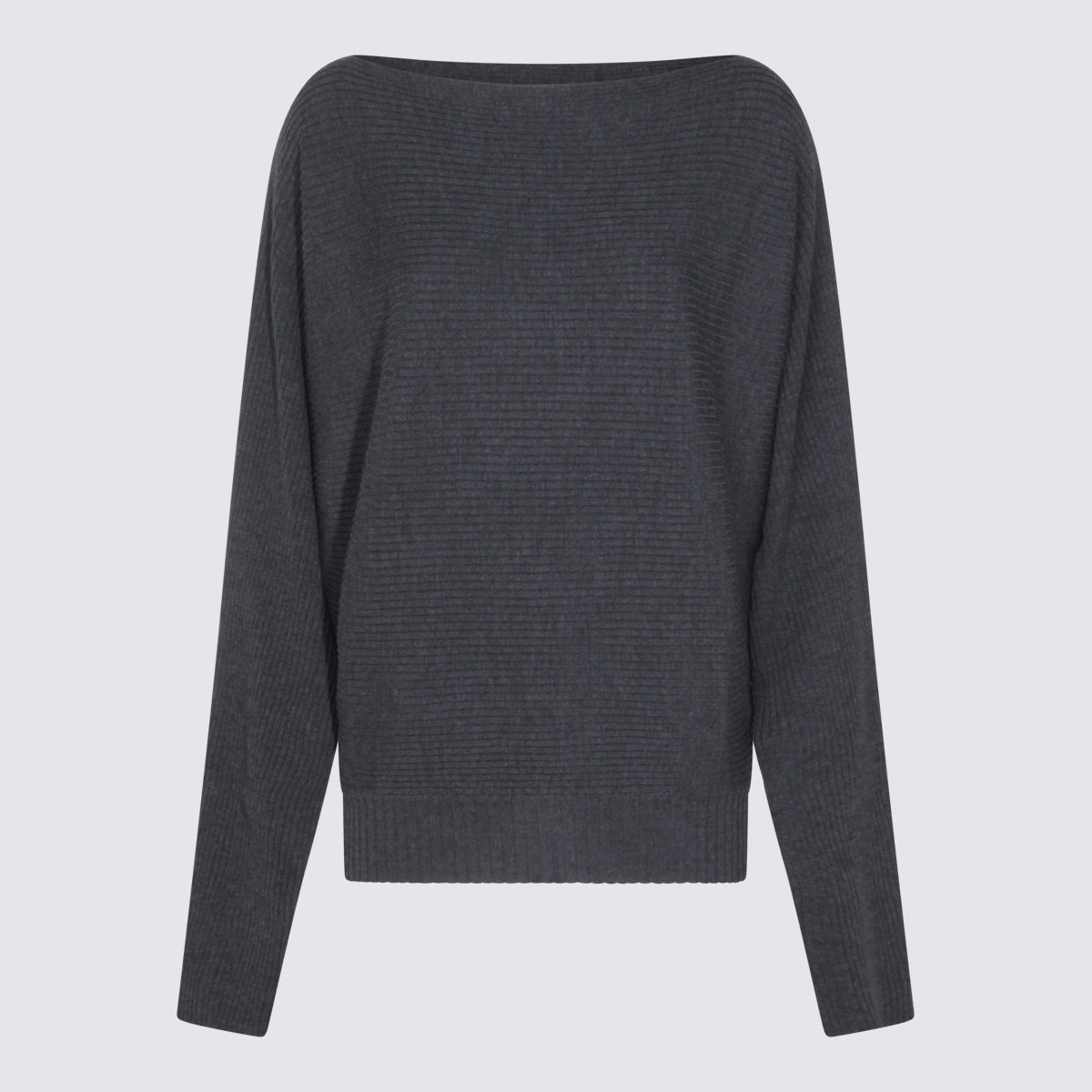 Aya Muse Sweaters Charcoal Wool Silk