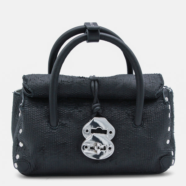 Zanellato Leather top handle bag in black