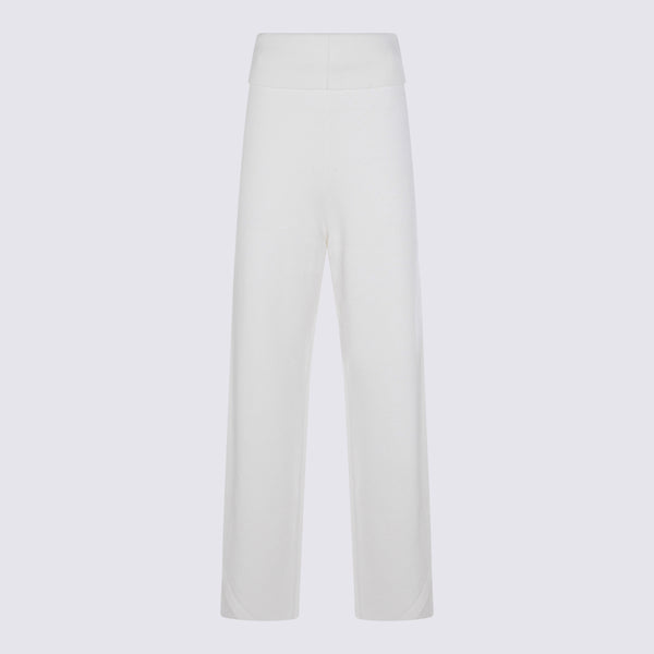 Aya Muse 95% cotton trousers in white