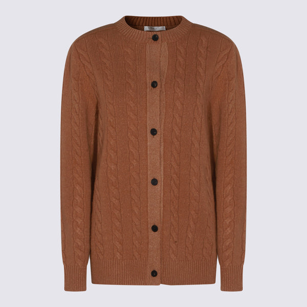 The Row 100% Wool cardigan in brown
